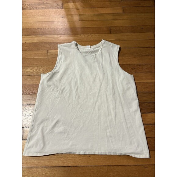 Lululemon Size XL Organic Cotton Crewneck Tank Top Bone White - Picture 2 of 5